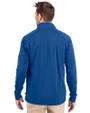 Fresno State Bulldogs College Vault Cutter & Buck Adapt Eco Knit Stretch Recycled Mens Big and Tall Quarter Zip Pullover Tour Blue Back