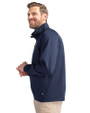 Northern Arizona Lumberjacks College Vault Cutter & Buck Adapt Eco Knit Hybrid Recycled Mens Quarter Zip Navy Blue Side