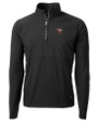Louisville Cardinals College Vault Cutter & Buck Adapt Eco Knit Hybrid Recycled Mens Quarter Zip Black Mannequin