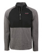 Texas Tech Red Raiders College Vault Cutter & Buck Adapt Eco Knit Hybrid Recycled Mens Quarter Zip Black Heather/Black Mannequin