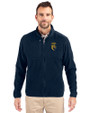 FIU Panthers College Vault Cutter & Buck Cascade Eco Fleece Mens Full Zip Jacket Navy Blue Front