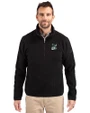 Portland State Vikings College Vault Cutter & Buck Cascade Eco Sherpa Fleece Mens Big & Tall Quarter Zip Jacket Black Front