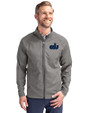 Old Dominion Monarchs College Vault Cutter & Buck Adapt Eco Knit Hybrid Recycled Mens Big & Tall Full Zip Jacket Elemental Grey Front