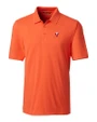 Virginia Tech Hokies College Vault Cutter & Buck Forge Stretch Mens Big and Tall Polo College Orange Mannequin