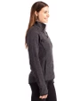 NC State Wolfpack College Vault Cutter & Buck Mainsail Sweater-Knit Womens Full Zip Jacket Charcoal Heather Side