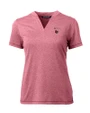 Louisville Cardinals Cutter & Buck Forge Recycled Four-Way Stretch Heathered Womens Blade Top Cardinal Red Heather Mannequin