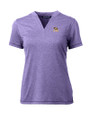 LSU Tigers Cutter & Buck Forge Eco Heathered Stretch Womens Blade Top College Purple Heather Mannequin