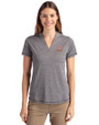 Virginia Cavaliers Cutter & Buck Forge Eco Heathered Stretch Womens Blade Top Charcoal Heather Front