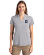 Georgetown Hoyas College Vault Cutter & Buck Forge Eco Heathered Stretch Womens Blade Top Polished Heather Front