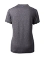 Kansas Jayhawks College Vault Cutter & Buck Forge Eco Heathered Stretch Womens Blade Top Charcoal Heather Mannequin Back