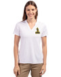 Northern Arizona Lumberjacks College Vault Cutter & Buck Forge Eco Heathered Stretch Womens Blade Top White Front