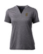 Grambling Tigers College Vault Cutter & Buck Forge Eco Heathered Stretch Womens Blade Top Charcoal Heather Mannequin