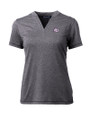 Texas Christian Horned Frogs College Vault Cutter & Buck Forge Eco Heathered Stretch Womens Blade Top Charcoal Heather Mannequin