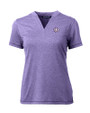 Texas Christian Horned Frogs College Vault Cutter & Buck Forge Eco Heathered Stretch Womens Blade Top College Purple Heather Mannequin