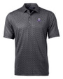 Northwestern Wildcats College Vault Cutter & Buck Pike Banner Print Stretch Mens Big & Tall Polo Black Mannequin