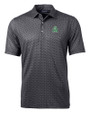 Marshall Thundering Herd College Vault Cutter & Buck Pike Banner Print Stretch Mens Big & Tall Polo Black Mannequin
