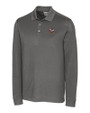 Louisville Cardinals College Vault Cutter & Buck Advantage Eco Tri-Blend Pique Mens Long Sleeve Polo Elemental Grey Mannequin