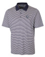 Penn State Nittany Lions College Vault Cutter & Buck Forge Tonal Stripe Stretch Mens Big and Tall Polo Liberty Navy Mannequin