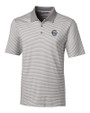 Penn State Nittany Lions College Vault Cutter & Buck Forge Tonal Stripe Stretch Mens Big and Tall Polo Polished Medium Gray Mannequin