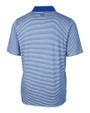 Ole Miss Rebels College Vault Cutter & Buck Forge Tonal Stripe Stretch Mens Big and Tall Polo Tour Blue Mannequin Back