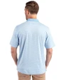 FIU Panthers College Vault Cutter & Buck Forge Tonal Stripe Stretch Mens Big and Tall Polo Atlas Light Blue Back