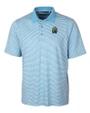 FIU Panthers College Vault Cutter & Buck Forge Tonal Stripe Stretch Mens Big and Tall Polo Atlas Light Blue Mannequin