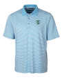 Tulane Green Wave College Vault Cutter & Buck Forge Tonal Stripe Stretch Mens Big and Tall Polo Atlas Light Blue Mannequin