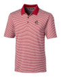 Louisville Cardinals College Vault Cutter & Buck Forge Tonal Stripe Stretch Mens Big and Tall Polo Cardinal Red Mannequin