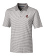 Louisville Cardinals College Vault Cutter & Buck Forge Tonal Stripe Stretch Mens Big and Tall Polo Polished Medium Gray Mannequin