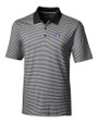 Fresno State Bulldogs College Vault Cutter & Buck Forge Tonal Stripe Stretch Mens Big and Tall Polo Black Mannequin