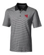 Western Kentucky Hilltoppers College Vault Cutter & Buck Forge Tonal Stripe Stretch Mens Big and Tall Polo Black Mannequin