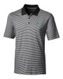 Marshall Thundering Herd College Vault Cutter & Buck Forge Tonal Stripe Stretch Mens Big and Tall Polo Black Mannequin