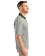 Michigan State Spartans College Vault Cutter & Buck Forge Tonal Stripe Stretch Mens Big and Tall Polo Hunter Green Side