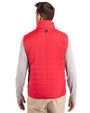 Kansas Jayhawks College Vault Cutter & Buck Rainier PrimaLoft® Mens Eco Insulated Full Zip Puffer Vest Red Back