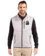 FIU Panthers College Vault Cutter & Buck Rainier PrimaLoft® Mens Eco Insulated Full Zip Puffer Vest Polished Medium Gray Front