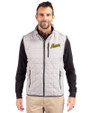 George Mason Patriots College Vault Cutter & Buck Rainier PrimaLoft® Mens Eco Insulated Full Zip Puffer Vest Polished Medium Gray Front