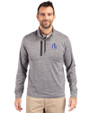 Fresno State Bulldogs College Vault Cutter & Buck Stealth Heathered Quarter Zip Mens Pullover Elemental Grey Front