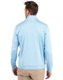Tulane Green Wave College Vault Cutter & Buck Stealth Heathered Quarter Zip Mens Pullover Atlas Light Blue Back