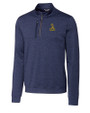 Northern Arizona Lumberjacks College Vault Cutter & Buck Stealth Heathered Quarter Zip Mens Pullover Liberty Navy Mannequin