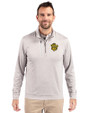 Missouri Tigers College Vault Cutter & Buck Stealth Heathered Quarter Zip Mens Pullover Polished Medium Gray Front