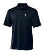 Villanova Wildcats College Vault Cutter & Buck Genre Textured Solid Mens Polo Navy Blue Mannequin