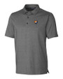 Illinois Fighting Illini College Vault Cutter & Buck Forge Heathered Stretch Mens Polo Charcoal Heather Mannequin