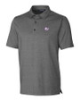 Texas Christian Horned Frogs College Vault Cutter & Buck Forge Heathered Stretch Mens Polo Charcoal Heather Mannequin
