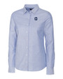 Georgetown Hoyas College Vault Cutter & Buck Stretch Oxford Womens Long Sleeve Dress Shirt Light Blue Mannequin