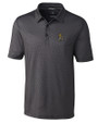 Wichita State Shockers College Vault Cutter & Buck Pike Mini Pennant Print Stretch Mens Polo Black Mannequin