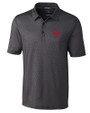 Western Kentucky Hilltoppers College Vault Cutter & Buck Pike Mini Pennant Print Stretch Mens Polo Black Mannequin