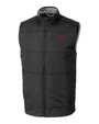 New Mexico State Aggies College Vault Cutter & Buck Stealth Hybrid Quilted Mens Big and Tall Windbreaker Vest BL_MANN_HG 1