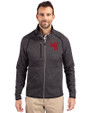 Western Kentucky Hilltoppers College Vault Cutter & Buck Mainsail Sweater-Knit Mens Full Zip Jacket Charcoal Heather Front