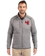 Western Kentucky Hilltoppers College Vault Cutter & Buck Mainsail Sweater-Knit Mens Full Zip Jacket Polished Heather Front