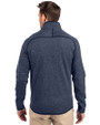 Old Dominion Monarchs College Vault Cutter & Buck Mainsail Sweater-Knit Mens Full Zip Jacket Liberty Navy Heather Back